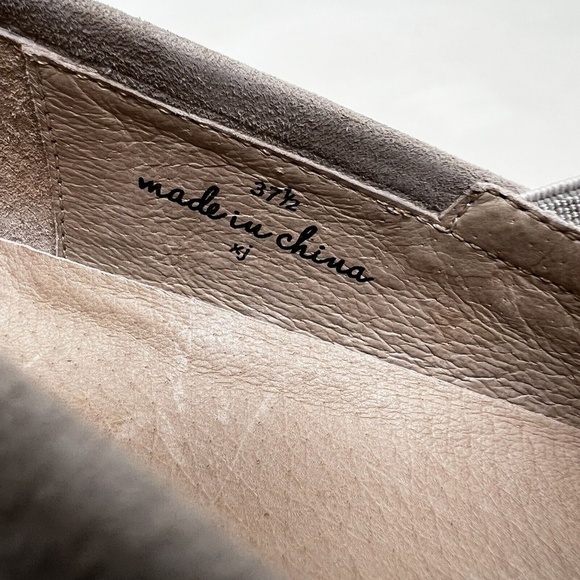 Joie Shoe Slides Huxley Gray Croc Pattern Leather Sneaker Comfort Size 37.5 EUR - Picture 10 of 11